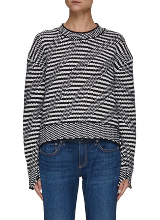 Main View - Click To Enlarge - RAG & BONE - Willow' Cross Striped Wool Knit Sweater