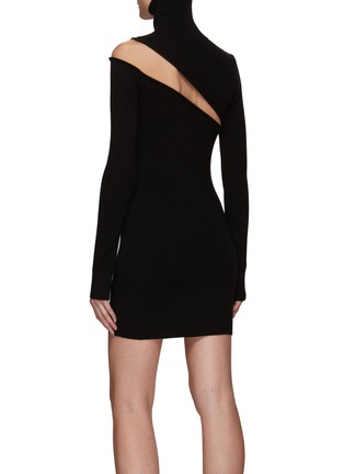 Back View - Click To Enlarge - GAUGE81 - ISTAN' LIGHT RIBBED CUTOUT MESH DETAIL KNIT DRESS