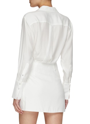 Back View - Click To Enlarge - GAUGE81 - Naha' Short Silk Shirt Dress