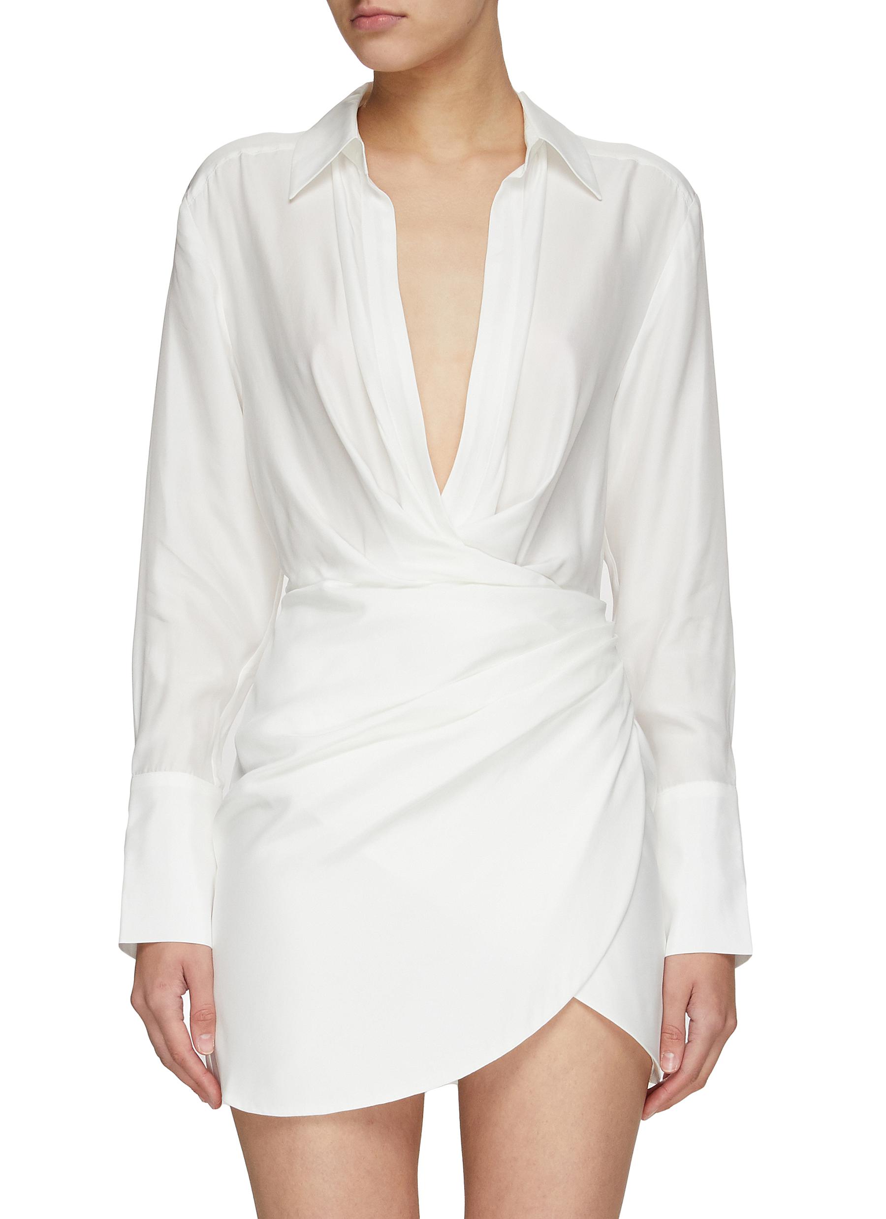 GAUGE81 | Naha' Short Silk Shirt Dress ...