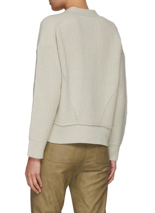 Back View - Click To Enlarge - JONATHAN SIMKHAI - PENNY' PATCHWORK CABLE CARDIGAN