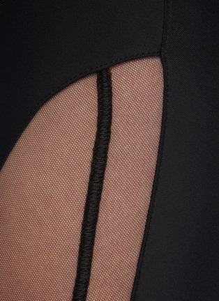  - MUGLER - Spiral Overlay Mesh Leggings
