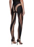 Back View - Click To Enlarge - MUGLER - Spiral Overlay Mesh Leggings
