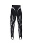 Main View - Click To Enlarge - MUGLER - Spiral Overlay Mesh Leggings