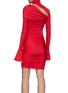 Back View - Click To Enlarge - MUGLER - Asymmetric Shoulder Cutout Ruched Dress