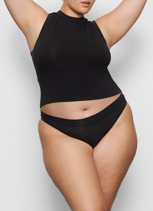 Detail View - Click To Enlarge - SKIMS - Cotton Jersey' CHEEKY TANGA