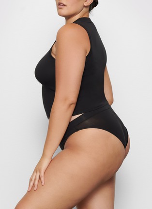 Detail View - Click To Enlarge - SKIMS - Cotton Jersey' CHEEKY TANGA