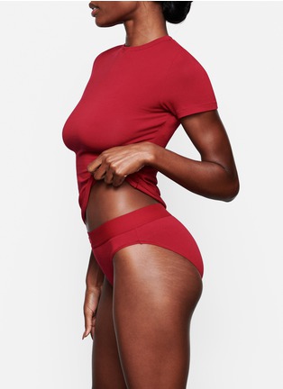 Detail View - Click To Enlarge - SKIMS - ‘COTTON RIB’ CREWNECK T-SHIRT