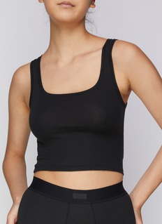 COTTON JERSEY TANK, SOOT