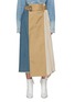 Main View - Click To Enlarge - THE KEIJI - Pleated Panel Denim Skirt