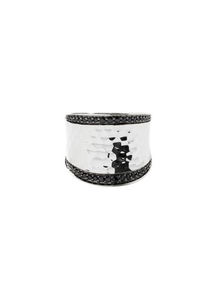 Main View - Click To Enlarge - JOHN HARDY - JH Essentials Spinel Sapphire Hammered Sterling Silver Ring — Size 6