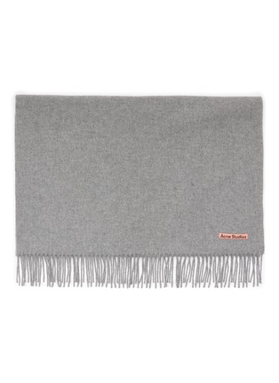 Detail View - Click To Enlarge - ACNE STUDIOS - LOGO EMBROIDERED WOOL SCARF
