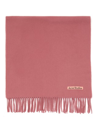 Detail View - Click To Enlarge - ACNE STUDIOS - LOGO EMBROIDERED WOOL SCARF