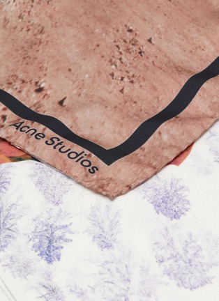 Detail View - Click To Enlarge - ACNE STUDIOS - Surreal Landscape Print Silk Foulard Scarf