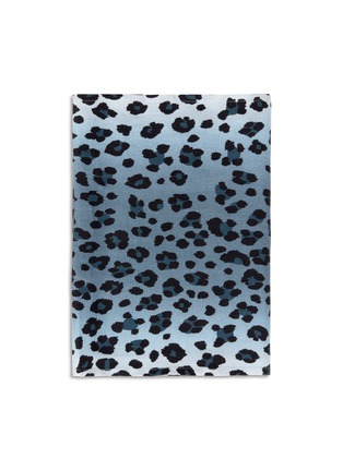 Main View - Click To Enlarge - L'OBJET - Blue Leopard Print Linen Runner