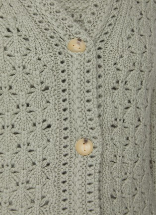  - VINCE - Crocheted Cashmere Wool Blend Knit Cardigan