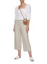 Figure View - Click To Enlarge - VINCE - Pleated Crop Wide Leg Pants