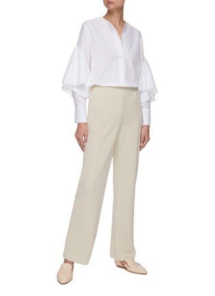 Figure View - Click To Enlarge - VINCE - High Waist Satin Pants