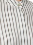 VINCE - Striped Stand Collar Silk Blend Shirt