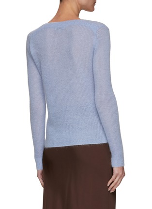 Back View - Click To Enlarge - VINCE - Scoop Neck Mohair Blend Knit Top