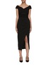 Main View - Click To Enlarge - SELF-PORTRAIT - Crossover Off Shoulder Midi Dress