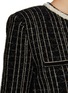  - CRUSH COLLECTION - Metallic Stripe Jacquard Buttonless Jacket