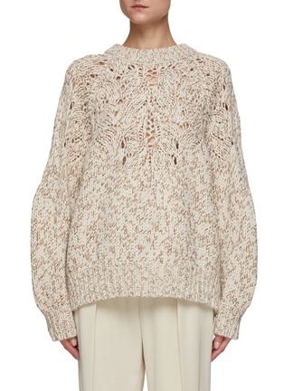 Main View - Click To Enlarge - BRUNELLO CUCINELLI - CAPSULE ORDER POINTELLE MELANGE SWEATER