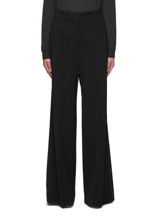 Main View - Click To Enlarge - BRUNELLO CUCINELLI - CAPSULE ORDER WIDE LEG MONILE DETAIL TAILORED PANTS