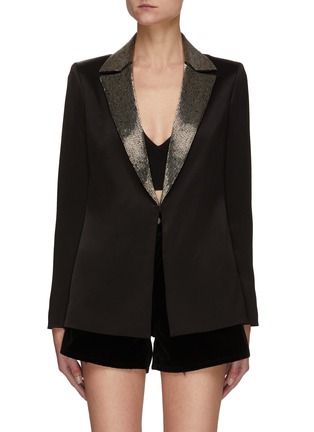 Main View - Click To Enlarge - ALICE + OLIVIA - ‘EVE’ EMBELLISHED COLLAR BLAZER