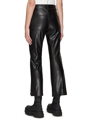Back View - Click To Enlarge - ALICE & OLIVIA - ‘Marshall’ Cropped Leg Vegan Leather Pants
