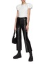Figure View - Click To Enlarge - ALICE & OLIVIA - ‘Marshall’ Cropped Leg Vegan Leather Pants