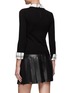 Back View - Click To Enlarge - ALICE & OLIVIA - ‘Porla' Wool Blend Sweater with Collared Shirt Insert