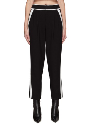 Main View - Click To Enlarge - ALICE + OLIVIA - ‘Esta’ Pleat Front Contrast Seam Pants