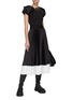 Figure View - Click To Enlarge - ALICE & OLIVIA - ‘Katz’ Colourblock Pleated Midi Skirt