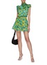 Figure View - Click To Enlarge - ALICE & OLIVIA - ‘Aisha’ Tiered Floral Print Mini Skirt