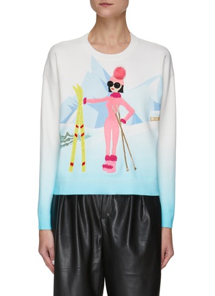 Main View - Click To Enlarge - ALICE & OLIVIA - ‘Gleeson’ Ski Print Embellished Sweater