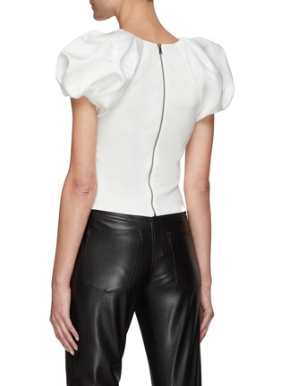 Back View - Click To Enlarge - ALICE & OLIVIA - ‘Cici’ Raglan Puff Sleeve Fitted Top