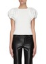 Main View - Click To Enlarge - ALICE & OLIVIA - ‘Cici’ Raglan Puff Sleeve Fitted Top