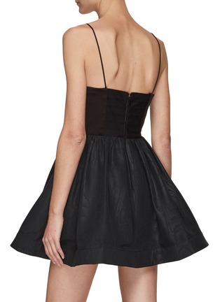 Back View - Click To Enlarge - ALICE & OLIVIA - ‘Carlotta’ Novelty Jacquard Sweetheart Neck Mini Dress