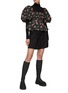 Figure View - Click To Enlarge - MING MA - Floral Print Balloon Sleeve Top