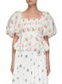 Main View - Click To Enlarge - MING MA - Floral Print Balloon Sleeve Top