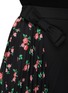  - MING MA - Floral Print Pleated Patchwork Asymmetric Mini Skirt