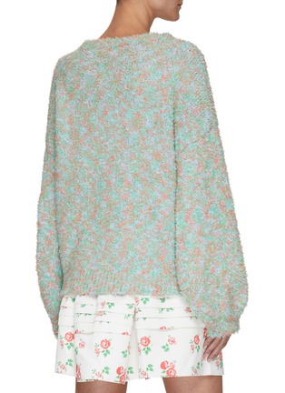 Back View - Click To Enlarge - MING MA - Bow Appliqué Frizzy Cardigan