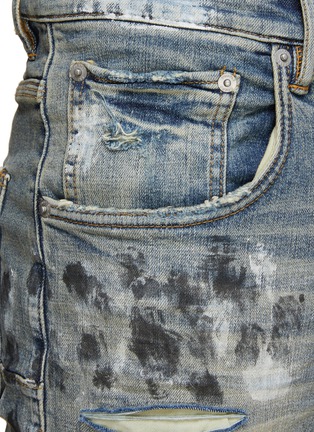  - PURPLE BRAND - Tappered Fit 2 Paint Splash Light Wash Jeans