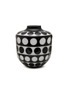 Main View - Click To Enlarge - ELLERMANN FLOWER BOUTIQUE - LARGE DOTTED ROTUND GLASS VASE
