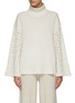 THEORY - CABLE KNIT SLEEVES CASHMERE KNIT TOP