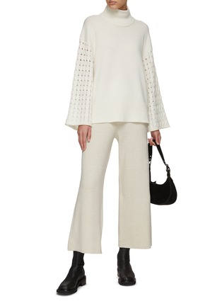 Figure View - Click To Enlarge - THEORY - CABLE KNIT SLEEVES CASHMERE KNIT TOP