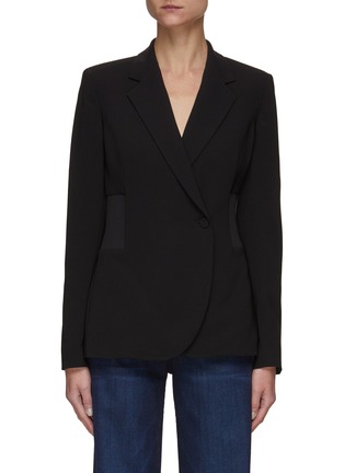 Main View - Click To Enlarge - THEORY - Admiral Crepe Rib Waist Single Breasted Blazer