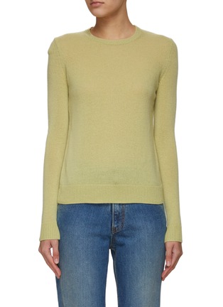 Main View - Click To Enlarge - THEORY - LONG SLEEVES CASHMERE CREWNECK KNIT TOP