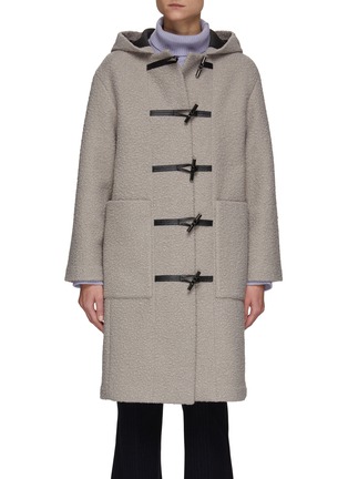 Main View - Click To Enlarge - THEORY - Textured Faux Shearling Duffle Coat